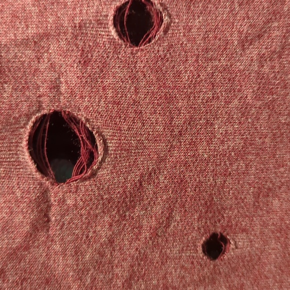 Local Lab Women's T- Shirt XL 3D Rose Embroidered Factory Distressed Holes NWOT - Picture 4 of 12